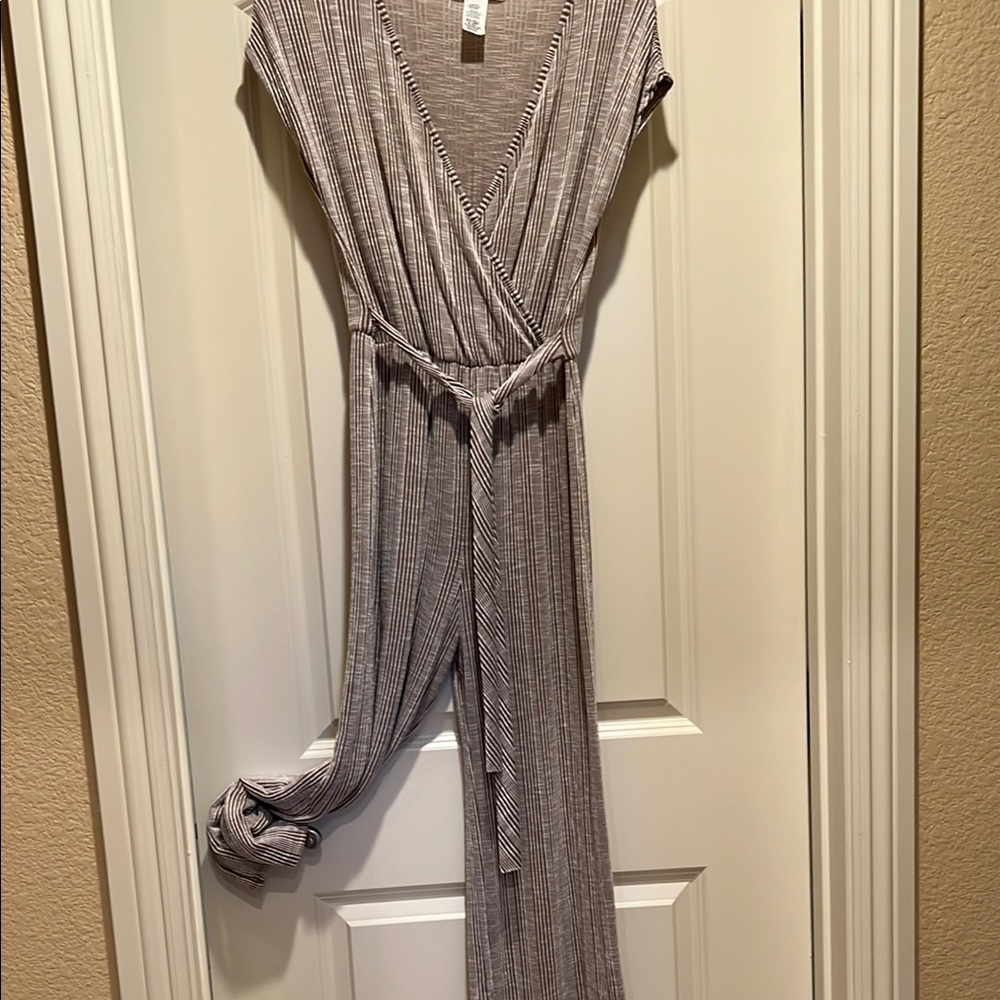 Striped Brown jumpsuit/romper